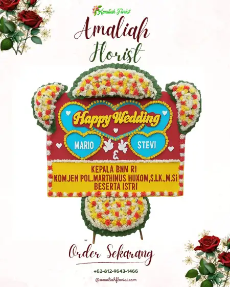 Papan Bunga Pernikahan Jiwut